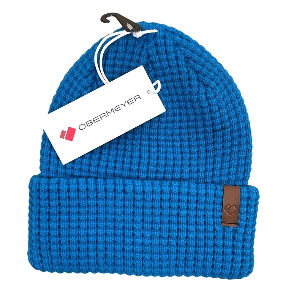 Obermeyer Teen‎ Big Sur Beanie Knit Cuffed Winter Hat Apres Blue One Size